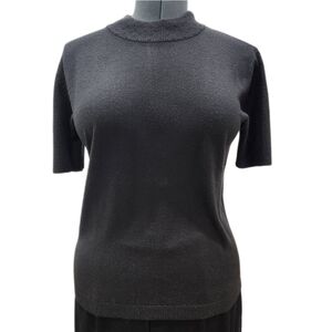 VINTAGE GRAFF Australian Knit Acrylic Sweater,Black, US Women's Small